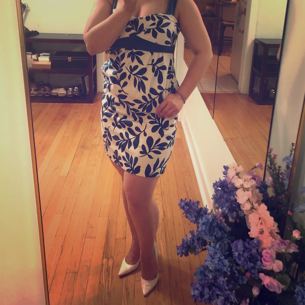Blue floral dress with pockets